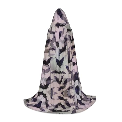 L Halloween Kapuzenumhang - Unisex Halloween Fledermäuse Grau Volldruck Kostüm für Partys, Karneval und Comic Ausstellungen L Halloween Kapuzenumhang - Unisex Halloween Fledermäuse Grau Volldruck Kostüm für Partys, Karneval und Comic Ausstellungen von CPyuqw