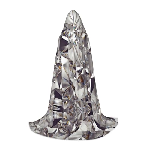 M Halloween Kapuzen Umhang Unisex Diamant Muster Volldruck Kostüm für Party Karneval Comic Ausstellung von CPyuqw
