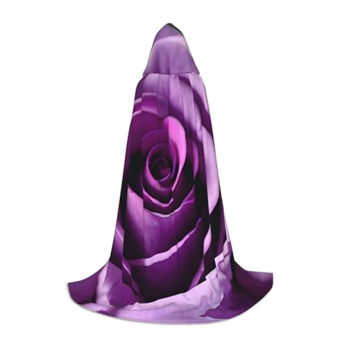 M Halloween Kapuzen Umhang Unisex Lila Rose Volldruck Kostüm für Party Karneval Comic Ausstellung von CPyuqw