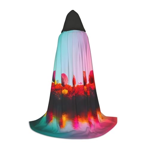 M Halloween-Kapuzenumhang – Unisex, leuchtend schöne bunte Kunst, Volldruck-Kostüm für Partys, Karneval und Comic-Ausstellungen M Halloween-Kapuzenumhang – Unisex, leuchtend schöne bunte Kunst, Volldruck-Kostüm für Partys, Karneval und Comic-Ausstellungen von CPyuqw