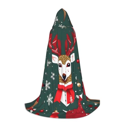 S Halloween Kapuzen Umhang Unisex Weihnachten Hirsch Volldruck Kostüm für Party Karneval Comic Ausstellung von CPyuqw