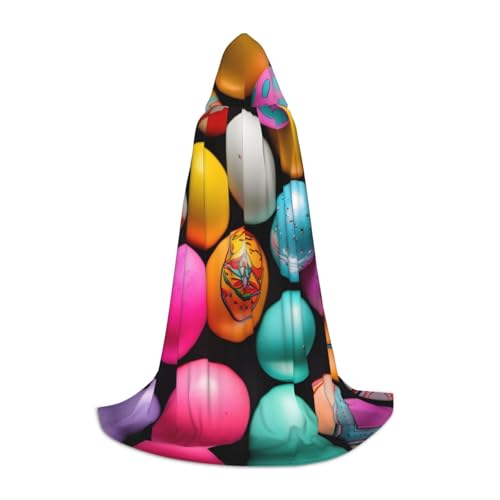 S Halloween Kapuzenumhang - Unisex Ostereier Volldruck Kostüm für Party, Karneval, Comic Ausstellung S Halloween Kapuzenumhang - Unisex Ostereier Volldruck Kostüm für Party, Karneval, Comic Ausstellung von CPyuqw