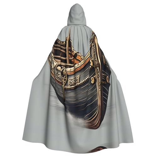 Unisex Halloween Kapuzenumhang – Alte Wikingerboote Volldruck Erwachsenenkostüm Umhang für Cosplay, Party und Themenveranstaltungen Unisex Halloween Kapuzenumhang – Alte Wikingerboote Volldruck Erwachsenenkostüm Umhang für Cosplay, Party und Themenveranstaltungen von CPyuqw