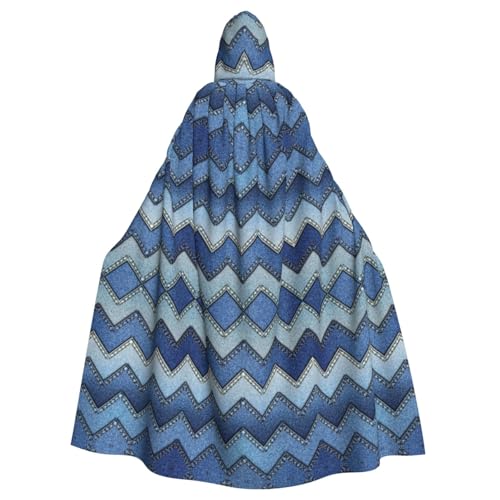 Unisex Halloween Kapuzenumhang – Farbverlauf, blauer Denim-Volldruck, Erwachsenenkostüm, Umhang für Cosplay, Party und Themenveranstaltungen Unisex Halloween Kapuzenumhang – Farbverlauf, blauer Denim-Volldruck, Erwachsenenkostüm, Umhang für Cosplay, Party und Themenveranstaltungen von CPyuqw