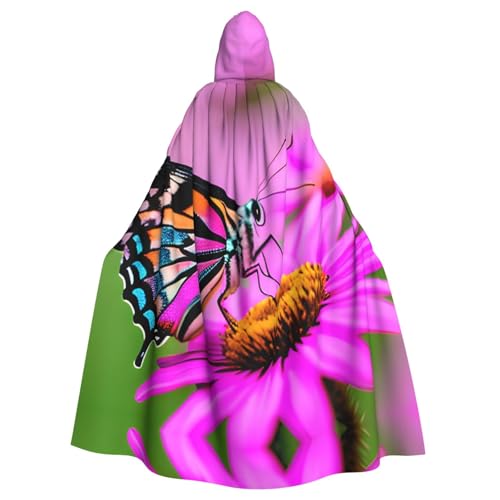 Unisex Halloween Kapuzenumhang - Floral mit Schmetterling Volldruck Erwachsenenkostüm Umhang für Cosplay, Party und Themenveranstaltungen Unisex Halloween Kapuzenumhang - Floral mit Schmetterling Volldruck Erwachsenenkostüm Umhang für Cosplay, Party und Themenveranstaltungen von CPyuqw