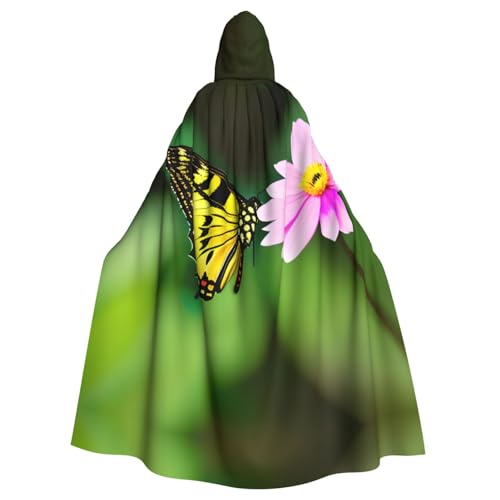 Unisex Halloween Kapuzenumhang – Frühlingsblumen-Schmetterling Volldruck Erwachsenenkostüm Umhang für Cosplay, Party und Themenveranstaltungen Unisex Halloween Kapuzenumhang – Frühlingsblumen-Schmetterling Volldruck Erwachsenenkostüm Umhang für Cosplay, Party und Themenveranstaltungen von CPyuqw