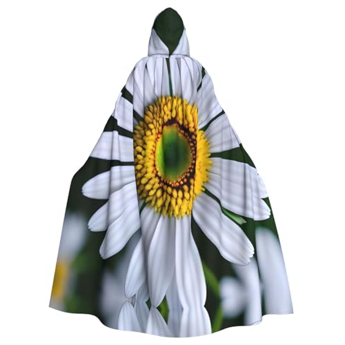 Unisex Halloween Kapuzenumhang - Gänseblümchen Volldruck Erwachsenenkostüm Umhang für Cosplay, Party und Themenveranstaltungen von CPyuqw