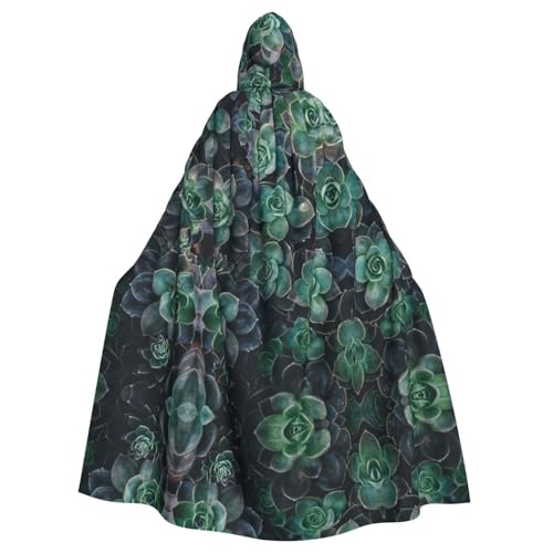 Unisex Halloween Kapuzenumhang – Grüner Sukkulenten-Volldruck, Erwachsenenkostüm, Umhang für Cosplay, Party und Themenveranstaltungen Unisex Halloween Kapuzenumhang – Grüner Sukkulenten-Volldruck, Erwachsenenkostüm, Umhang für Cosplay, Party und Themenveranstaltungen von CPyuqw