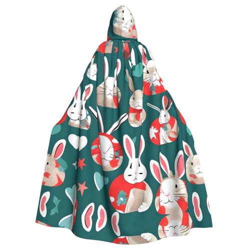 Unisex Halloween Kapuzenumhang – Hasen Volldruck Erwachsenenkostüm Umhang für Cosplay, Party und Themenveranstaltungen Unisex Halloween Kapuzenumhang – Hasen Volldruck Erwachsenenkostüm Umhang für Cosplay, Party und Themenveranstaltungen von CPyuqw