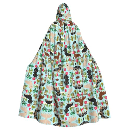 Unisex Halloween Kapuzenumhang – Hund Ananas Volldruck Erwachsenenkostüm Umhang für Cosplay, Party und Themenveranstaltungen Unisex Halloween Kapuzenumhang – Hund Ananas Volldruck Erwachsenenkostüm Umhang für Cosplay, Party und Themenveranstaltungen von CPyuqw