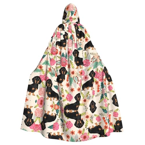 Unisex Halloween-Kapuzenumhang – Hunde-Blumenmuster, Erwachsenenkostüm, Umhang für Cosplay, Party und Themenveranstaltungen Unisex Halloween-Kapuzenumhang – Hunde-Blumenmuster, Erwachsenenkostüm, Umhang für Cosplay, Party und Themenveranstaltungen von CPyuqw