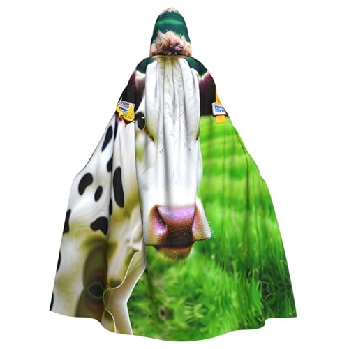 Unisex Halloween Kapuzenumhang - Kuhmuster Volldruck Erwachsenenkostüm Umhang für Cosplay, Party und Themenveranstaltungen Unisex Halloween Kapuzenumhang - Kuhmuster Volldruck Erwachsenenkostüm Umhang für Cosplay, Party und Themenveranstaltungen von CPyuqw
