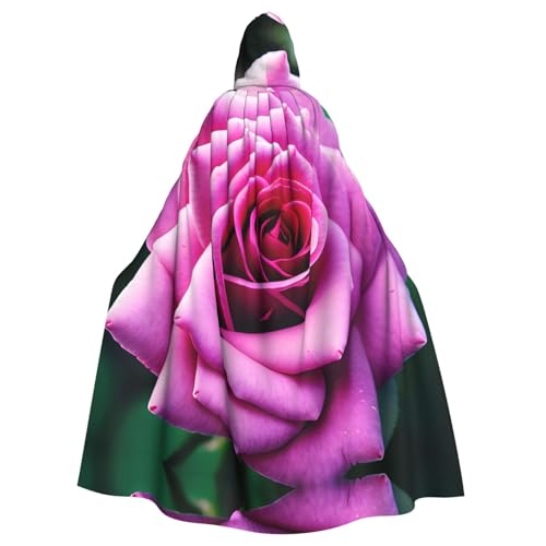 Unisex Halloween Kapuzenumhang - Lila Rose Blume Volldruck Erwachsenenkostüm Umhang für Cosplay, Party und Themenveranstaltungen Unisex Halloween Kapuzenumhang - Lila Rose Blume Volldruck Erwachsenenkostüm Umhang für Cosplay, Party und Themenveranstaltungen von CPyuqw