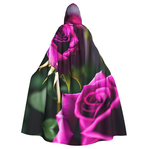 Unisex Halloween Kapuzenumhang - Lila Rosen Volldruck Erwachsenenkostüm Umhang für Cosplay, Party und Themenveranstaltungen Unisex Halloween Kapuzenumhang - Lila Rosen Volldruck Erwachsenenkostüm Umhang für Cosplay, Party und Themenveranstaltungen von CPyuqw