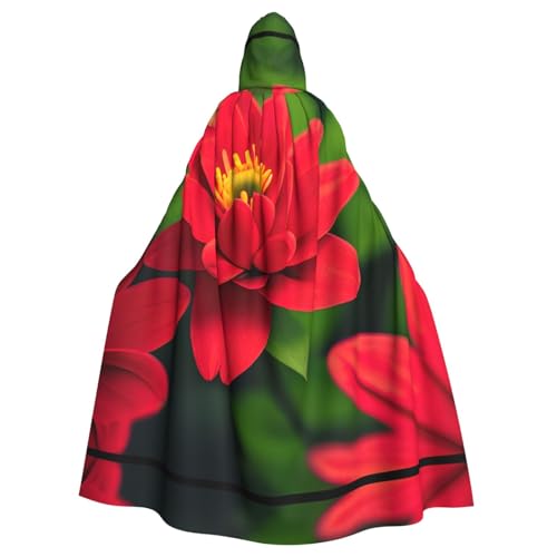 Unisex Halloween Kapuzenumhang – Rote schöne Blume Volldruck Erwachsenenkostüm Umhang für Cosplay, Party und Themenveranstaltungen Unisex Halloween Kapuzenumhang – Rote schöne Blume Volldruck Erwachsenenkostüm Umhang für Cosplay, Party und Themenveranstaltungen von CPyuqw