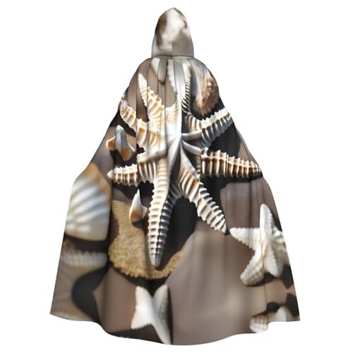 Unisex Halloween Kapuzenumhang – Strand Muschel Seestern Volldruck Erwachsenenkostüm Umhang für Cosplay, Party und Themenveranstaltungen Unisex Halloween Kapuzenumhang – Strand Muschel Seestern Volldruck Erwachsenenkostüm Umhang für Cosplay, Party und Themenveranstaltungen von CPyuqw