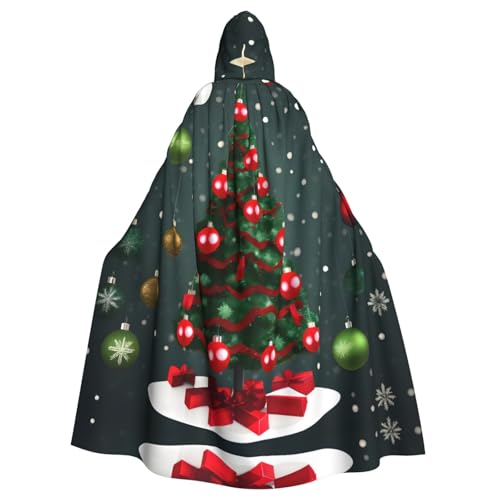Unisex Halloween Kapuzenumhang – Weihnachtsbaum und Ball, Volldruck, Erwachsenenkostüm, Umhang für Cosplay, Party und Themenveranstaltungen Unisex Halloween Kapuzenumhang – Weihnachtsbaum und Ball, Volldruck, Erwachsenenkostüm, Umhang für Cosplay, Party und Themenveranstaltungen von CPyuqw
