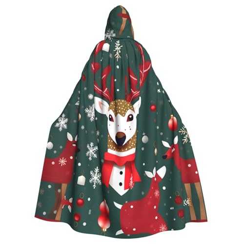 Unisex Halloween Kapuzenumhang – Weihnachtshirsch Volldruck Erwachsenenkostüm Umhang für Cosplay, Party und Themenveranstaltungen Unisex Halloween Kapuzenumhang – Weihnachtshirsch Volldruck Erwachsenenkostüm Umhang für Cosplay, Party und Themenveranstaltungen von CPyuqw