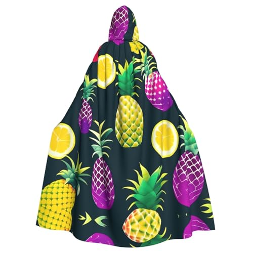 Unisex Halloween-Kapuzenumhang – bunte Obst-Ananas-Volldruck, Erwachsenenkostüm, Umhang für Cosplay, Party und Themenveranstaltungen Unisex Halloween-Kapuzenumhang – bunte Obst-Ananas-Volldruck, Erwachsenenkostüm, Umhang für Cosplay, Party und Themenveranstaltungen von CPyuqw