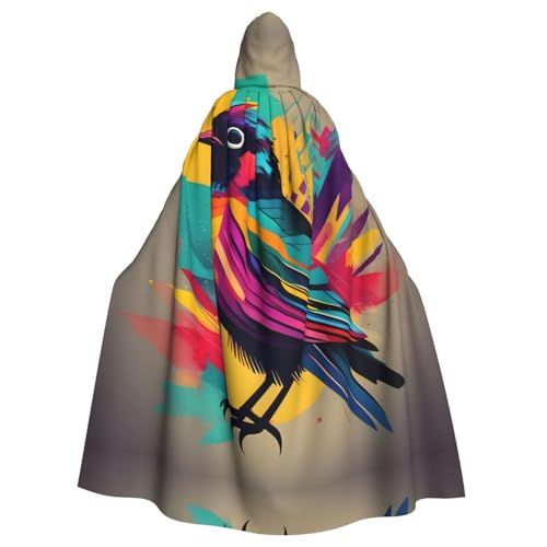 Unisex Halloween-Kapuzenumhang – farbenfroher Vogel-Volldruck, Erwachsenenkostüm, Umhang für Cosplay, Party und Themenveranstaltungen Unisex Halloween-Kapuzenumhang – farbenfroher Vogel-Volldruck, Erwachsenenkostüm, Umhang für Cosplay, Party und Themenveranstaltungen von CPyuqw