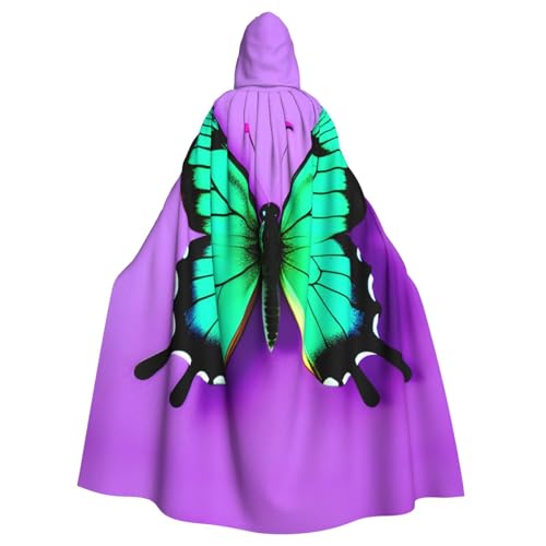 Unisex Halloween-Kapuzenumhang – lila süßer Schmetterlings-Druck, Volldruck, Erwachsenenkostüm, Umhang für Cosplay, Party und Themenveranstaltungen Unisex Halloween-Kapuzenumhang – lila süßer Schmetterlings-Druck, Volldruck, Erwachsenenkostüm, Umhang für Cosplay, Party und Themenveranstaltungen von CPyuqw