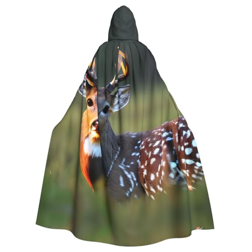 Unisex Halloween Kapuzenumhang – niedlicher Hirsch Volldruck Erwachsenenkostüm Umhang für Cosplay, Party und Themenveranstaltungen Unisex Halloween Kapuzenumhang – niedlicher Hirsch Volldruck Erwachsenenkostüm Umhang für Cosplay, Party und Themenveranstaltungen von CPyuqw