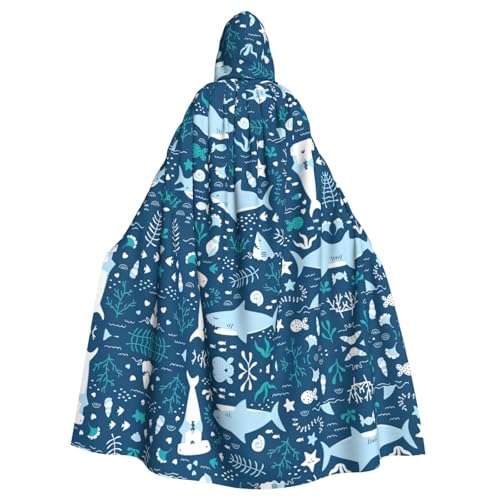 Unisex Halloween Kapuzenumhang – süßer blauer Fisch-Volldruck, Erwachsenenkostüm, Umhang für Cosplay, Party und Themenveranstaltungen Unisex Halloween Kapuzenumhang – süßer blauer Fisch-Volldruck, Erwachsenenkostüm, Umhang für Cosplay, Party und Themenveranstaltungen von CPyuqw
