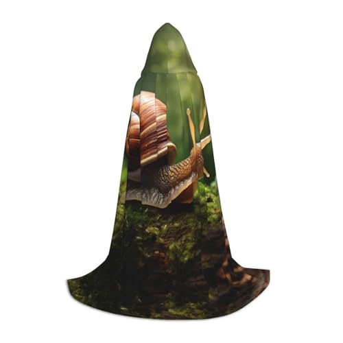 Dein umhang. Coral Baker Halloween-Kapuzenumhang – Zauberer-Tunika mit Kapuze, Umhang for Halloween, Cosplay-Kostüme(Climbing Snail,Medium) von CQAHDSEVF