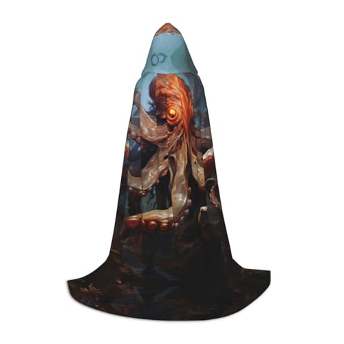 Dein umhang. Einen Delphin Spielen Halloween Kapuzenumhang - Zauberer Tunika Kapuzenrobe Halloween Umhang Cosplay Kostüme(Octopus in The Water,Large) von CQAHDSEVF