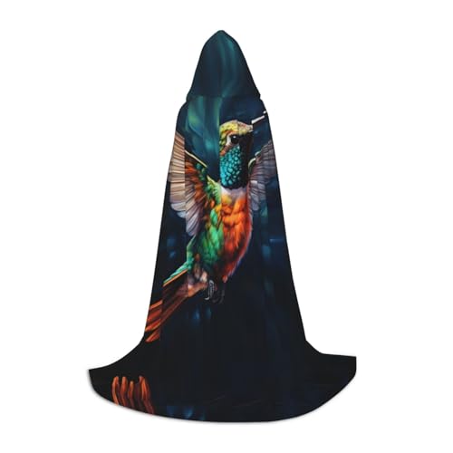 Dein umhang. Kolibri Halloween Kapuzenumhang - Zauberer-Tunika Kapuzenrobe Halloween-Umhang Cosplay-Kostüme(Flying Hummingbird,Small) von CQAHDSEVF