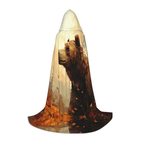 Dein umhang. Kolibri Halloween Kapuzenumhang - Zauberer-Tunika Kapuzenrobe Halloween-Umhang Cosplay-Kostüme(Grizzly,Large) von CQAHDSEVF