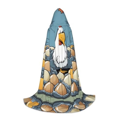 Dein umhang. Kolibri Halloween Kapuzenumhang - Zauberer-Tunika Kapuzenrobe Halloween-Umhang Cosplay-Kostüme(Hen Hatching,Large) von CQAHDSEVF