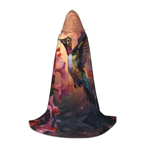 Dein umhang. Kolibri Halloween Kapuzenumhang - Zauberer-Tunika Kapuzenrobe Halloween-Umhang Cosplay-Kostüme(Hummingbird,Medium) von CQAHDSEVF