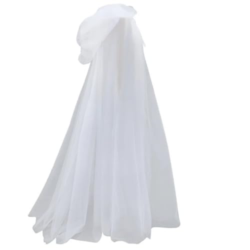 Dein umhang. Vampir-Hexen-Netzumhang mit Kapuze – & weißer durchsichtiger Umhang for Halloween, Gothic-Karnevalsparty-Kostüm for Männer und Frauen(White) von CQAHDSEVF