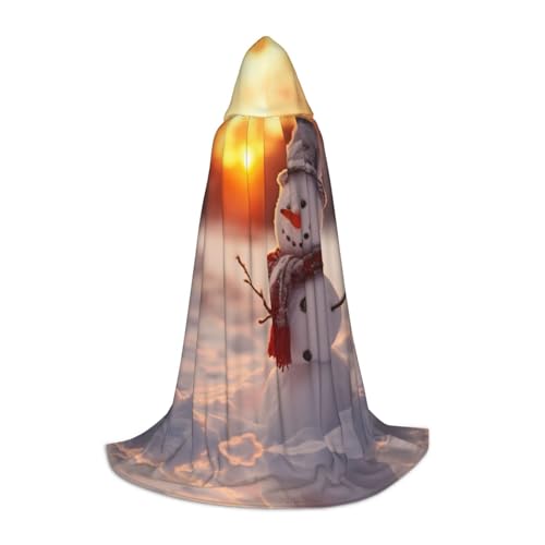 Dein umhang. Weltraumlandschaft Halloween Kapuzenumhang - Zauberertunika Kapuzenrobe Halloweenumhang Cosplay Kostüme(Snowman,Large) von CQAHDSEVF