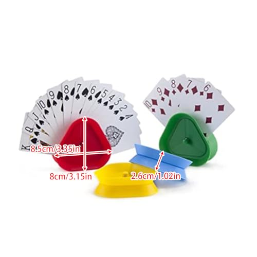 CQEAZ 4 Stück/Set Freihändiges Spielen für dreieckige Kartenhalter, Spiel-Grundplatte, Spiel faul für den Sitz CQEAZ 4 Stück/Set Freihändiges Spielen für dreieckige Kartenhalter, Spiel-Grundplatte, Spiel faul für den Sitz von CQEAZ