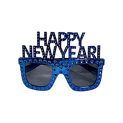 CQEAZ Brillenrahmen mit Aufschrift "Happy New Year", Weihnachtsbrille, Foto-Requisite, metallische Dekorationen, Neujahr, Navidad, Teenager, Erwachsene CQEAZ Brillenrahmen mit Aufschrift "Happy New Year", Weihnachtsbrille, Foto-Requisite, metallische Dekorationen, Neujahr, Navidad, Teenager, Erwachsene von CQEAZ