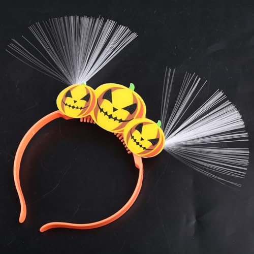 CQEAZ Cosplay Kostüm Fledermaus Kürbis Stirnband Halloween Leuchtende Kostüm Rolle für Spiel Party Supplies Karneval Verkleiden Kopfschmuck Halloween Glühendes Haarband Elastische Haarbänder von CQEAZ