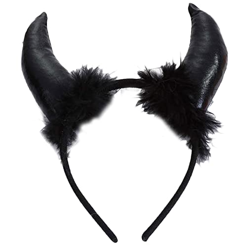 CQEAZ Halloween-Stirnband für Erwachsene, Teufelsochsen-Dekor, kurzer Horn, Haarreif, Cosplay-Kostüm, Maskerade, Party-Kopfschmuck CQEAZ Halloween-Stirnband für Erwachsene, Teufelsochsen-Dekor, kurzer Horn, Haarreif, Cosplay-Kostüm, Maskerade, Party-Kopfschmuck von CQEAZ