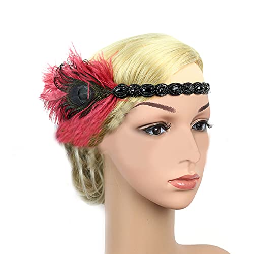 CQEAZ Karnevals-Kopfschmuck mit Federn, für Damen, Karneval, Gatsbys, Maskerade, Flapper, Stirnband, Fasching-Kopfschmuck CQEAZ Karnevals-Kopfschmuck mit Federn, für Damen, Karneval, Gatsbys, Maskerade, Flapper, Stirnband, Fasching-Kopfschmuck von CQEAZ
