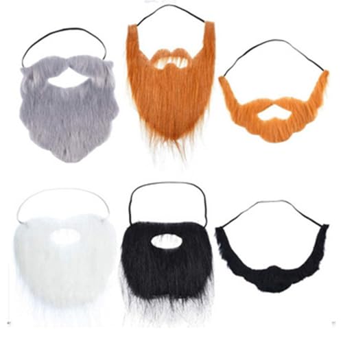 CQEAZ Künstliche Bärte, Schnurrbärte, Halloween-Kostüm, künstlicher Schnurrbart für Damen und Herren, Halloween, Weihnachten, Cosplay, Partys, Cosplay, Bärte, 6 Stück CQEAZ Künstliche Bärte, Schnurrbärte, Halloween-Kostüm, künstlicher Schnurrbart für Damen und Herren, Halloween, Weihnachten, Cosplay, Partys, Cosplay, Bärte, 6 Stück von CQEAZ