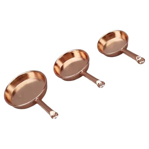 CQEAZ Set mit 3 Miniatur-Bratpfannen für Puppenhäuser im Maßstab 1:12, Küchen-Display, Zubehör, Handwerksprojekt, Modelldekoration, Puppenhäuser-Dekorationen CQEAZ Set mit 3 Miniatur-Bratpfannen für Puppenhäuser im Maßstab 1:12, Küchen-Display, Zubehör, Handwerksprojekt, Modelldekoration, Puppenhäuser-Dekorationen von CQEAZ