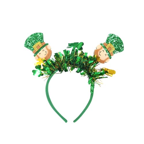 CQEAZ StPatricks Day Haarreifen für irische Nationalfeiertage, glitzerndes Puder, Stirnband für Themenparty, Festival, Versammlung, Party-Haarband CQEAZ StPatricks Day Haarreifen für irische Nationalfeiertage, glitzerndes Puder, Stirnband für Themenparty, Festival, Versammlung, Party-Haarband von CQEAZ