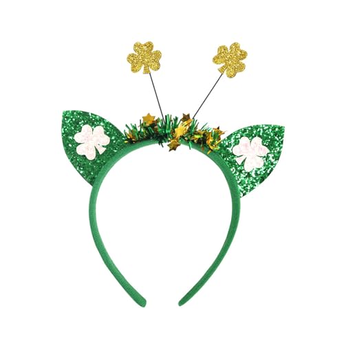 CQEAZ StPatricks Day Haarreifen für irische Nationalfeiertage, glitzerndes Puder, Stirnband für Themenparty, Festival, Versammlung, Party-Haarband CQEAZ StPatricks Day Haarreifen für irische Nationalfeiertage, glitzerndes Puder, Stirnband für Themenparty, Festival, Versammlung, Party-Haarband von CQEAZ