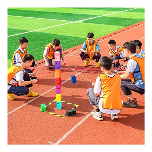 Feldtags-Spiele-Set, Outdoor-Hinterhof-Rasen-Spiele für Geburtstagsfeiern, Teamwork-Bauspiel-Set (Farbe: Gelb, Größe: 8 Stück) von CQLXZ