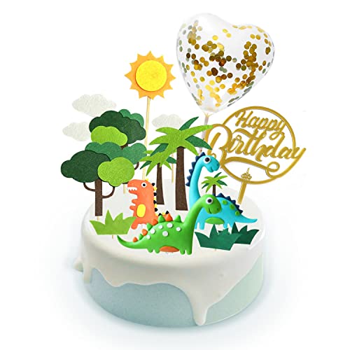 9 Stück Dinosaurier Set Geburtstag Kuchen Topper Dschungel Tier Thema Dinosaurier Geburtstag Party Cupcake Topper für Jungen und Mädchen 9 Stück Dinosaurier Set Geburtstag Kuchen Topper Dschungel Tier Thema Dinosaurier Geburtstag Party Cupcake Topper für Jungen und Mädchen von CQQNIU