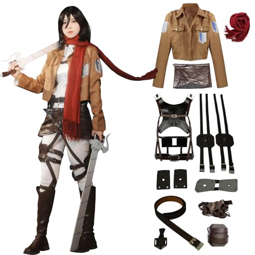 CR ROLECOS Ackerman Cosplay Anime AOT Cosplay Survey Corps Uniform Pfadfinderregiment Kostüme Anime Outfit für Halloween XXL CR ROLECOS Ackerman Cosplay Anime AOT Cosplay Survey Corps Uniform Pfadfinderregiment Kostüme Anime Outfit für Halloween XXL von CR ROLECOS