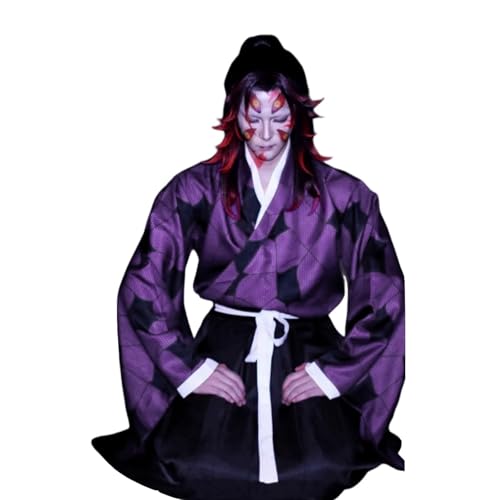 CR ROLECOS Anime Kokushibou Cosplay Kostüm Kimono Outfits Uniform Set für Herren Jungen Halloween Party XXL von CR ROLECOS