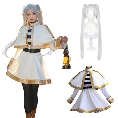CR ROLECOS Anime Set Frieren auf der Beerdigung Frieren Cosplay Kostüm Outfit Frieren, Cosplay Uniform Mantel Full Set Halloween Party Karneval Dress Up Anzug mit Perücke XS CR ROLECOS Anime Set Frieren auf der Beerdigung Frieren Cosplay Kostüm Outfit Frieren, Cosplay Uniform Mantel Full Set Halloween Party Karneval Dress Up Anzug mit Perücke XS von CR ROLECOS