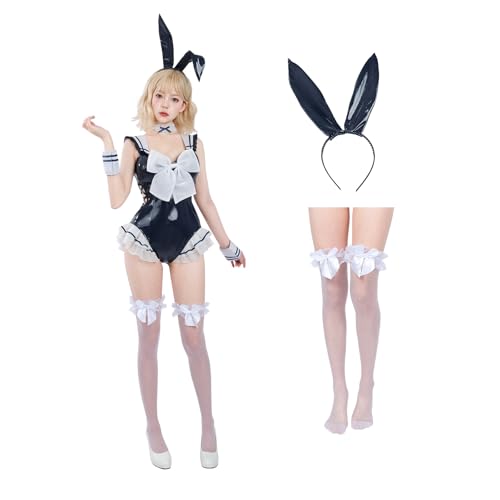CR ROLECOS Bunny Girl Cosplay Kostüm Set Akademismus Bunny Kostüm für Damen Bunny Bodysuit Erwachsene Kaninchen Haarreif Strümpfe Set Schönes Bunnygirl Outfit Halloween Rave M CR ROLECOS Bunny Girl Cosplay Kostüm Set Akademismus Bunny Kostüm für Damen Bunny Bodysuit Erwachsene Kaninchen Haarreif Strümpfe Set Schönes Bunnygirl Outfit Halloween Rave M von CR ROLECOS